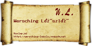 Wersching László névjegykártya